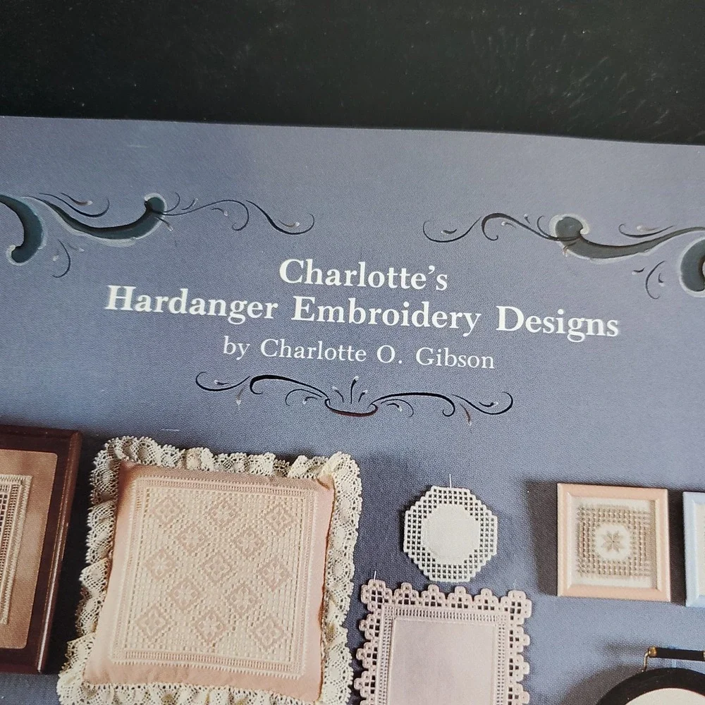 Lot Of 5 Mixed Hardanger Embroidery  patterns Design Instruction Sweetheart Tree